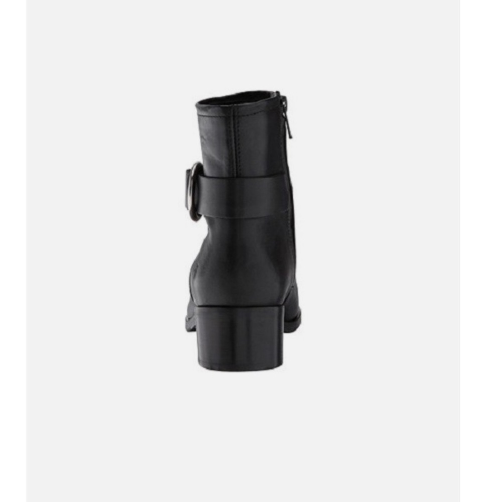 Frye Kristen Harness Short Boot Black Smooth Antique Pull Up 7 B MSRP $358 - Picture 5 of 16